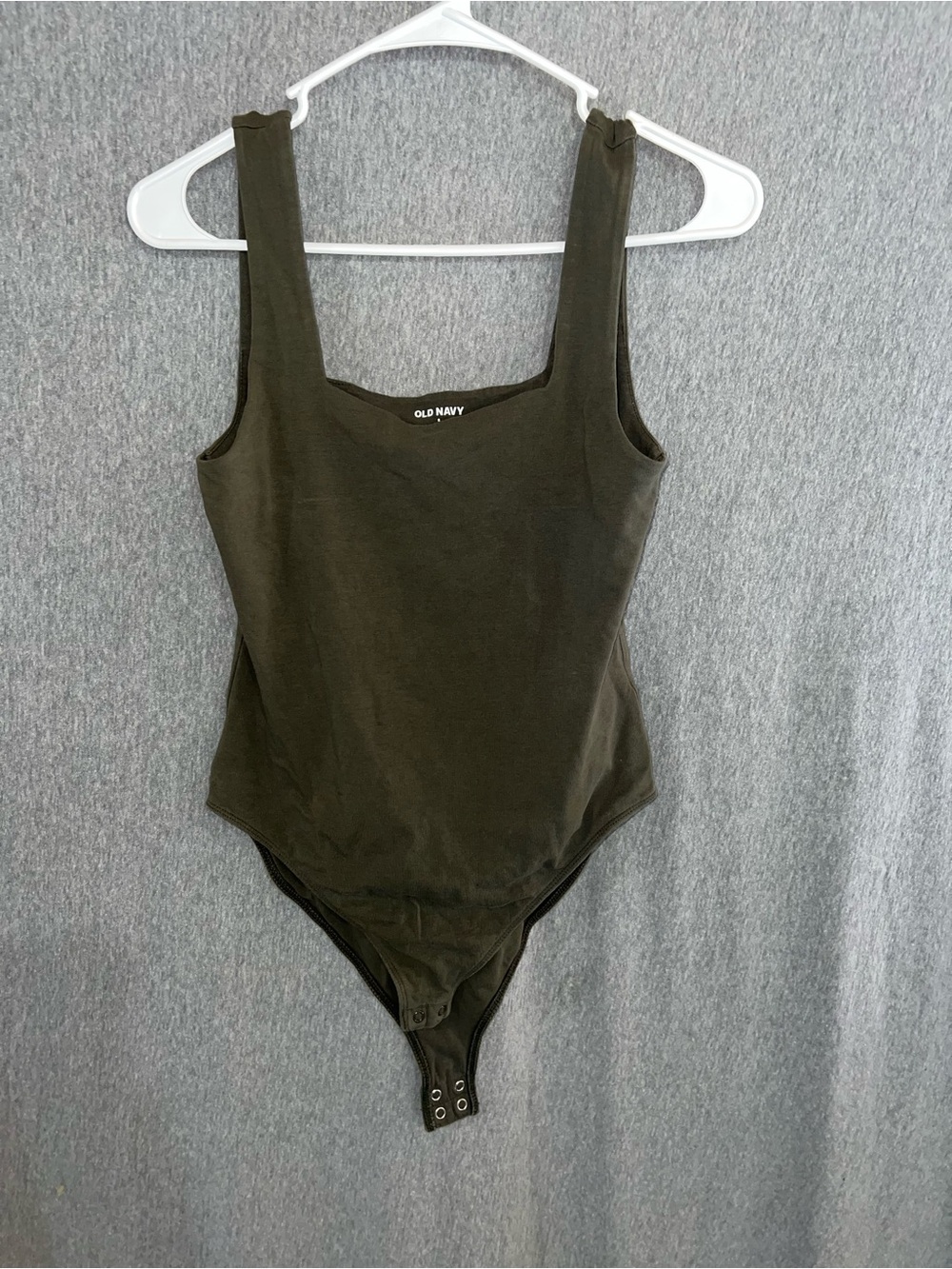 Old Navy Olive Green Ribbed Tank Bodysuit